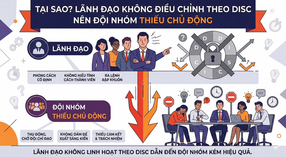 DISC trong xây dựng đội ngũ: Vì sao đội nhóm thiếu chủ động?