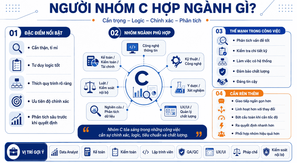 Người nhóm C hợp ngành gì?