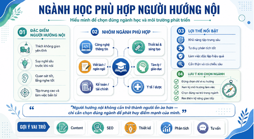 Ngành học phù hợp người hướng nội