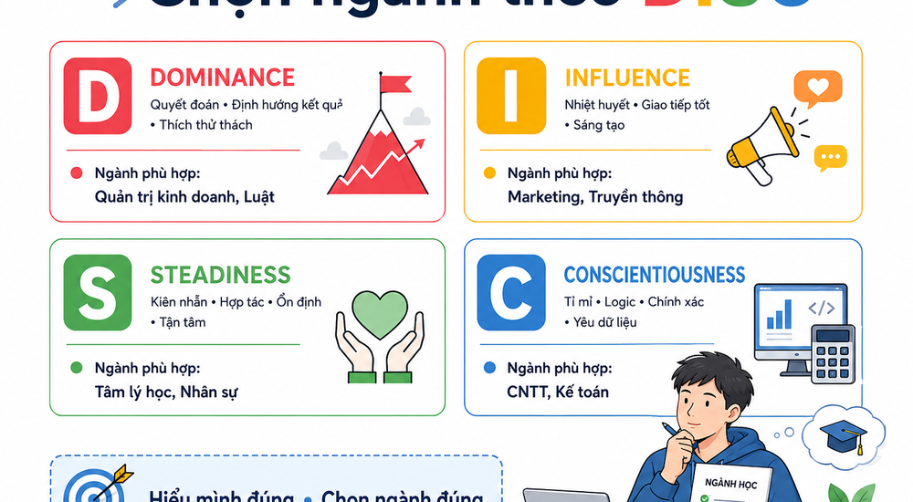 Bạn Hợp Ngành Gì? Test Nhanh 30 Giây Để Hiểu Bản Thân